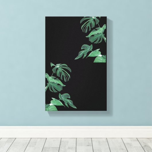 Schwarz und Grün Leinwanddruck (Insitu (Holzboden))