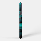 Schwarz und Grün Muster Moderne Abstrakte Kunst Samsung Galaxy Hülle (Rechte Seite)