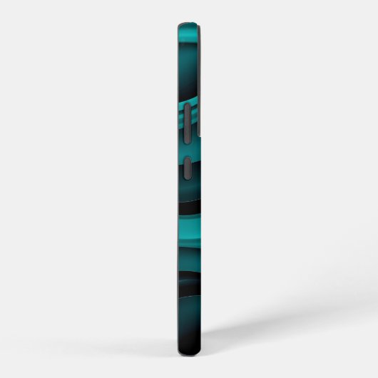 Schwarz und Grün Muster Moderne Abstrakte Kunst Samsung Galaxy Hülle (Rechte Seite)