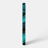 Schwarz und Grün Muster Moderne Abstrakte Kunst Samsung Galaxy Hülle (Linke Seite)