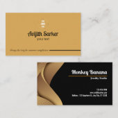 Schwarz und gut gewohnt elegant minimalistisch visitenkarte (Vorne/Hinten)