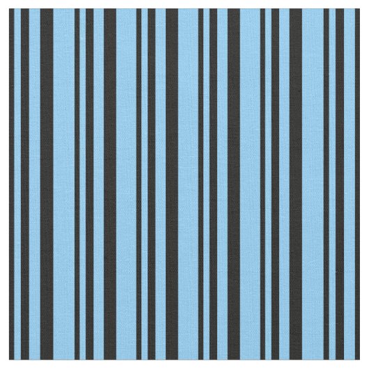 Schwarz und helles Himmelblau Farbmuster Stoff (Nahaufnahme)