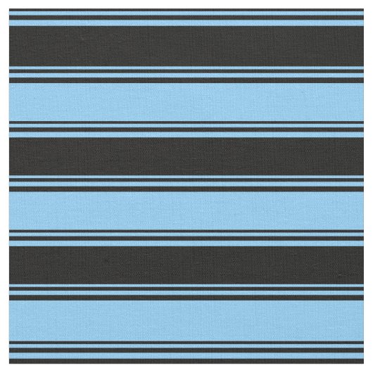Schwarz und helles Himmelblau gestreift/geflochten Stoff (Nahaufnahme)
