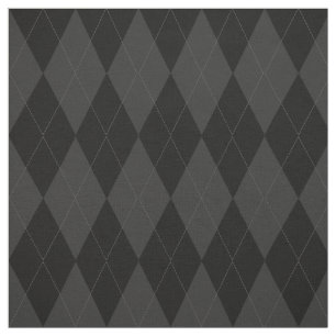 Schwarz-und Holzkohlen-Grau-Diamant-Rauten-Muster Stoff