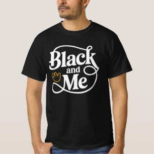 Schwarz und ich - Minimalistisches Typografie-Desi T-Shirt