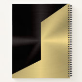 Schwarz und Imitat aus Edelstahl Notizblock (Rückseite)