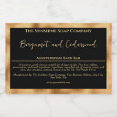 Schwarz und Imitat, goldfarbenes Etikett für die w (Einzelnes Label)