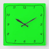 Schwarz und Kalkgrün, einfache Uhr (Vorderseite)