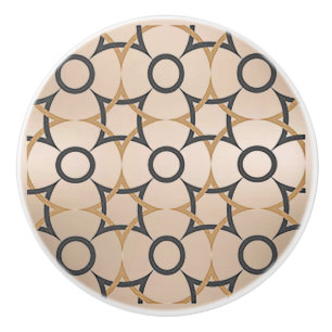 Schwarz und Khaki Diamond Form Keramik Knoblauch/P Keramikknauf