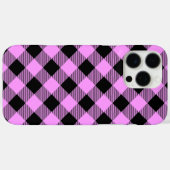 Schwarz und Korallen kariert Case-Mate iPhone Hülle (Rückseite (Horizontal))