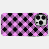 Schwarz und Korallen Kariert Case-Mate iPhone Hülle (Rückseite (Horizontal))