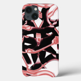 Schwarz- und Lachsschrott, vernichtete Bänder auf  Case-Mate iPhone Hülle