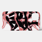 Schwarz- und Lachsschrott, vernichtete Bänder auf  Case-Mate iPhone Hülle (Rückseite (Horizontal))