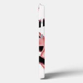 Schwarz- und Lachsschrott, vernichtete Bänder auf  Case-Mate iPhone Hülle (Rückseite / Links)