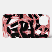 Schwarz- und Lachsschrott, vernichtete Bänder auf Case-Mate iPhone Hülle (Rückseite (Horizontal))