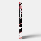 Schwarz- und Lachsschrott, vernichtete Bänder auf Case-Mate iPhone Hülle (Rückseite / Links)