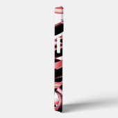 Schwarz- und Lachsschrott, vernichtete Bänder auf Case-Mate iPhone Hülle (Rückseite / Rechts)