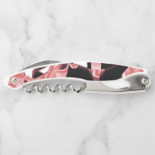 Schwarz- und Lachsschrott, vernichtete Bänder auf  Kellnermesser (Rückseite)