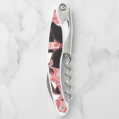 Schwarz- und Lachsschrott, vernichtete Bänder auf Kellnermesser (Rückseite)