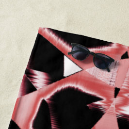 Schwarz- und Lachsschrott, vernichtete Bänder auf  Strandtuch