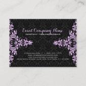 Schwarz und Lavendel Visitenkarte (Rückseite)
