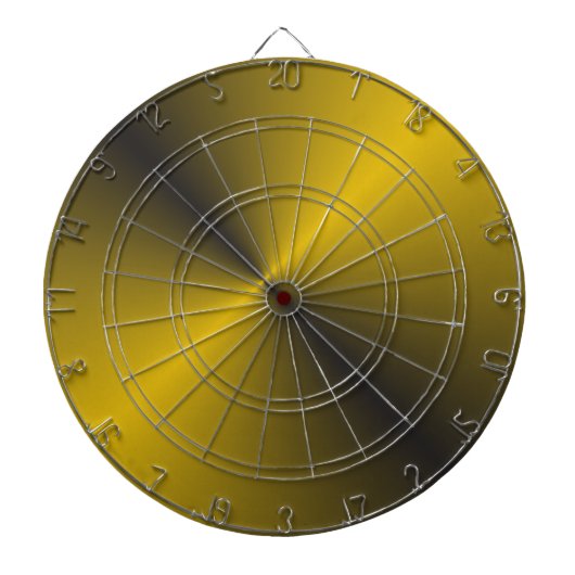 Schwarz und lebendiges Gold Dartscheibe (vorne)