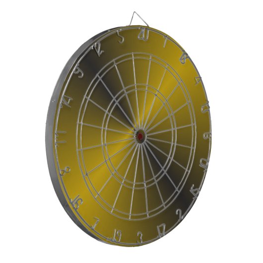 Schwarz und lebendiges Gold Dartscheibe (Vorderseite Links)