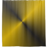 Schwarz und lebendiges Gold Duschvorhang (Vorderseite)