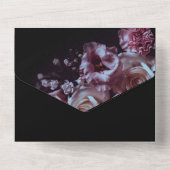 Schwarz und Lila All In One Einladung (Rückseite)