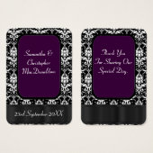 Schwarz und lila Gastgeschenk Hochzeit danke (Vorne & Hinten)