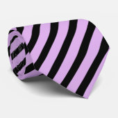 Schwarz und Lila gestrichen Abstrakte Muster Neck Krawatte (Gerollt)