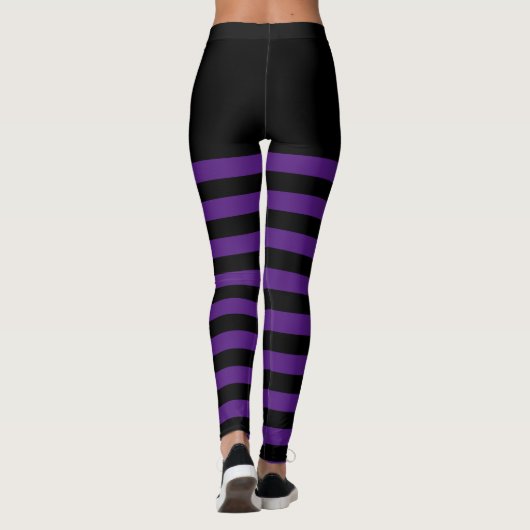 Schwarz und Lila gestrichen Leggings (Rückseite)