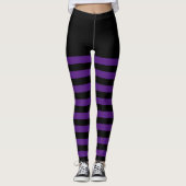 Schwarz und Lila gestrichen Leggings (Vorderseite)