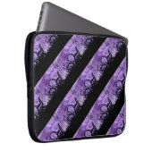 Schwarz und Lila gestrichenes Muster - Laptop-Sieb Laptopschutzhülle (Vorne Rechts)