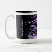 Schwarz und Lila Goth Pattern Kaffeemaschine Tasse (Links)