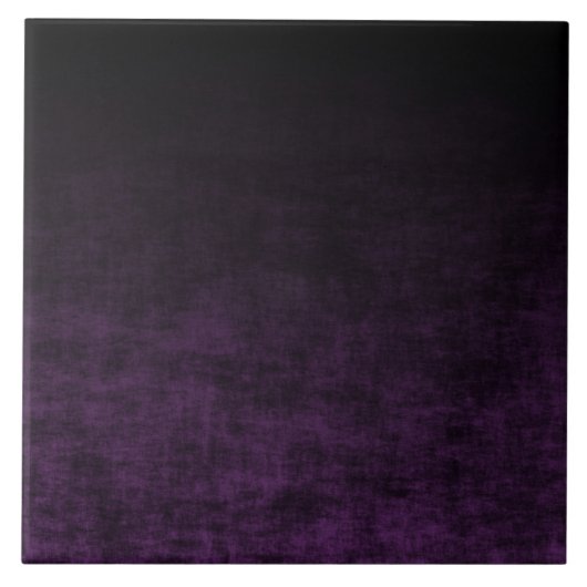 Schwarz und Lila Grunge Ombre Textur Fliese (Vorderseite)