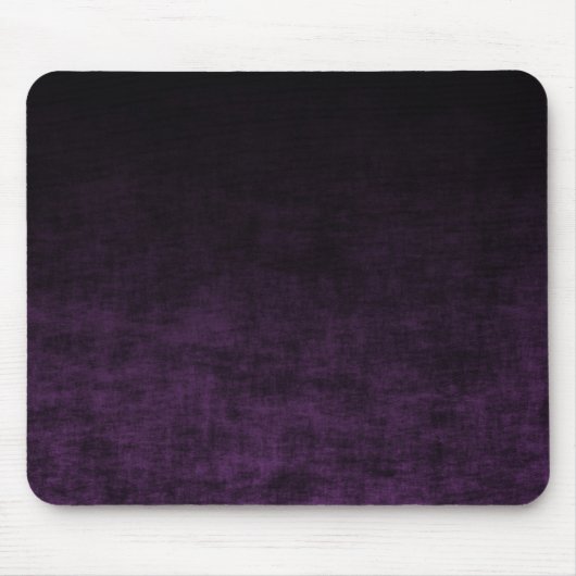 Schwarz und Lila Grunge Ombre Textur Mousepad (Vorne)