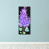 Schwarz und Lila Leinwanddruck (Insitu (Holzboden))