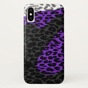 Schwarz und Lila Leopard Case-Mate iPhone Hülle