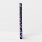 Schwarz und Lila Leopard | Monogramm Case-Mate iPhone Hülle (Hinten/Links)