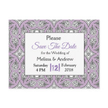 Schwarz und Lila Mandala Hochzeit Sichern Sie das 