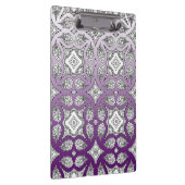 Schwarz und Lila Mandala Zen Clipboar Klemmbrett (Rechts)