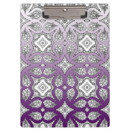 Schwarz und Lila Mandala Zen Clipboar Klemmbrett