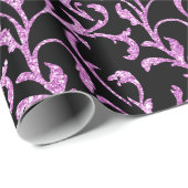 Schwarz und Lila Muster Spooky Halloween Vibe Geschenkpapier (Rolleneckpunkt)