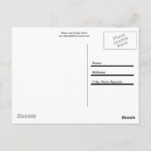 Schwarz und Lila Postkarte (Rückseite)