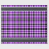 Schwarz und Lila - Tartan Geschenkpapier (Flach)