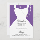 Schwarz und Lila Tuxedo Hochzeitseinladungen Einladung (Rückseite)