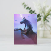 Schwarz und majestätische Postkarte (Stehend Vorderseite)