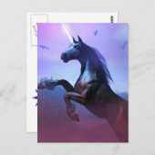 Schwarz und majestätische Postkarte (Vorne/Hinten)