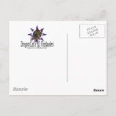 Schwarz und majestätische Postkarte (Rückseite)